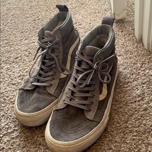 Vans grey soft suede high top